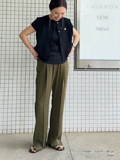 【 予約:9/下旬 】SIDE SLIT SLACKS /Y253-31103-2
